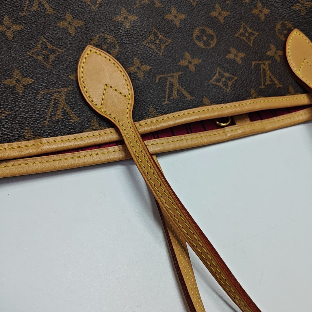 NEVERFULL MM Monogram Coated Canvas Brown
