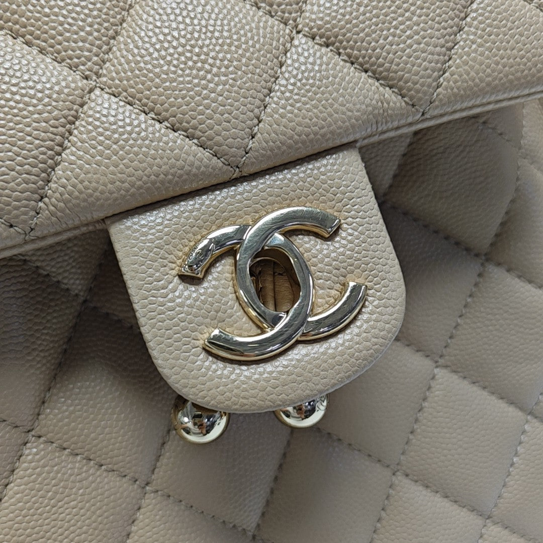 URBAN SPIRIT Quilted Grained Calfskin Beige