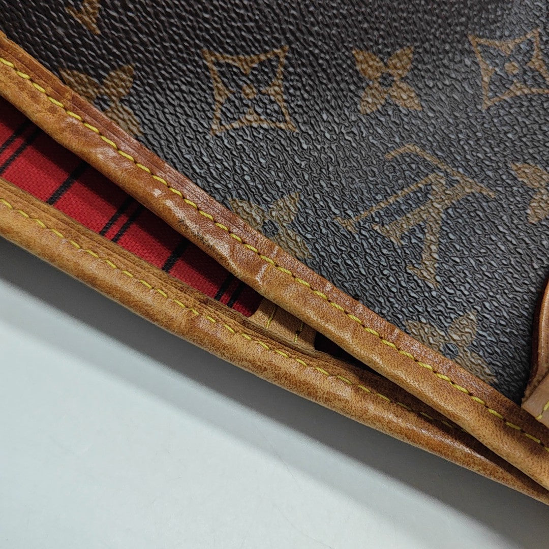 NEVERFULL MM Monogram Coated Canvas Brown