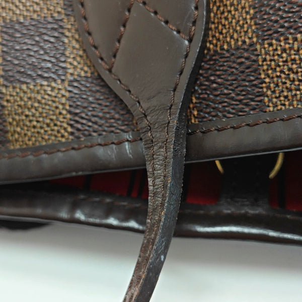 Authenticated pre-owned  NEVERFULL GM Damier Ebene Coated Canvas Brown - Tote Bag at Looply
