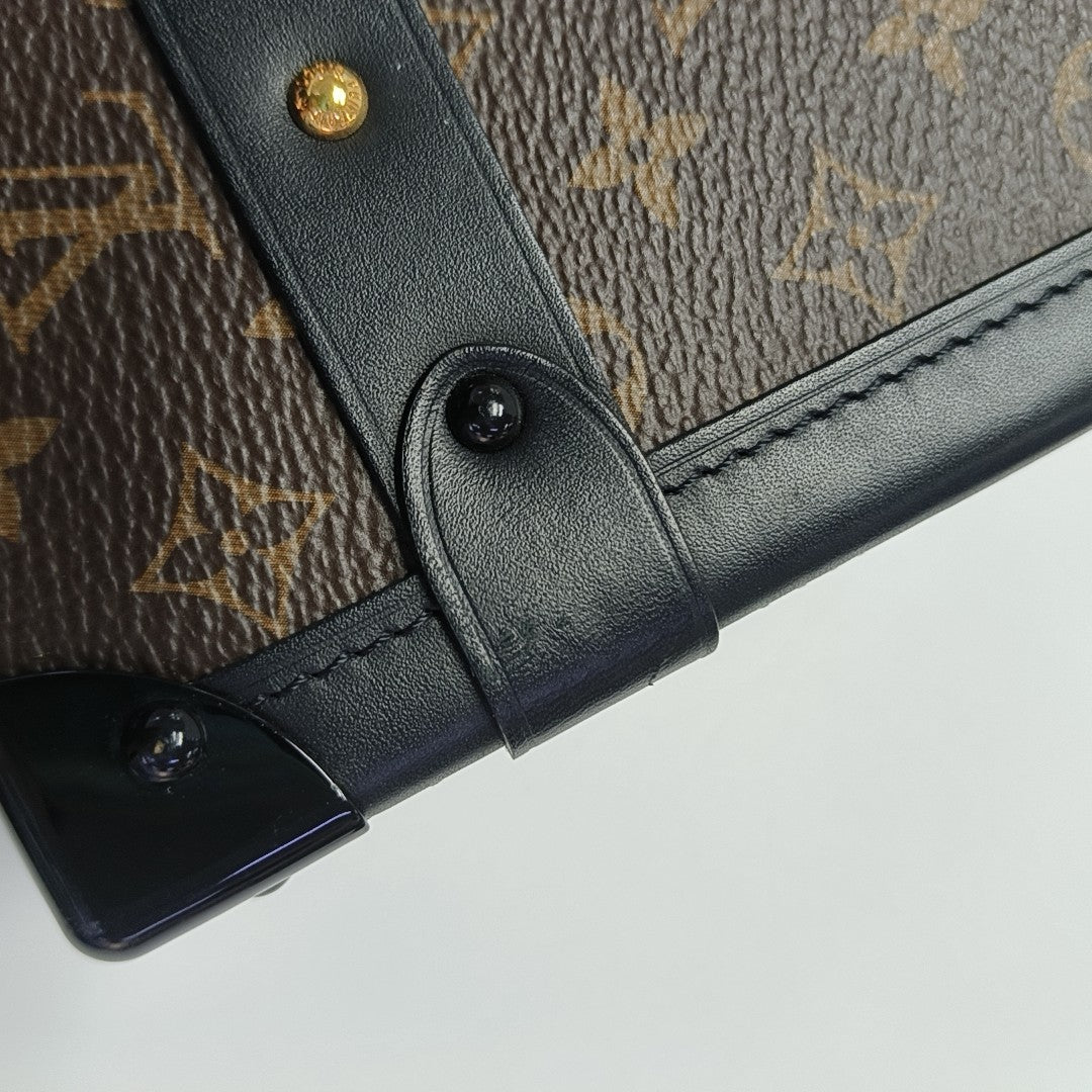 PETITE MALLE Monogram Coated Canvas Brown