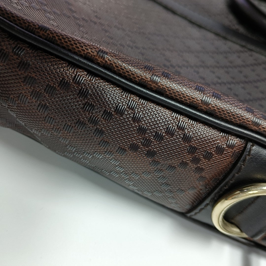 Calfskin Top Handle Bag Brown