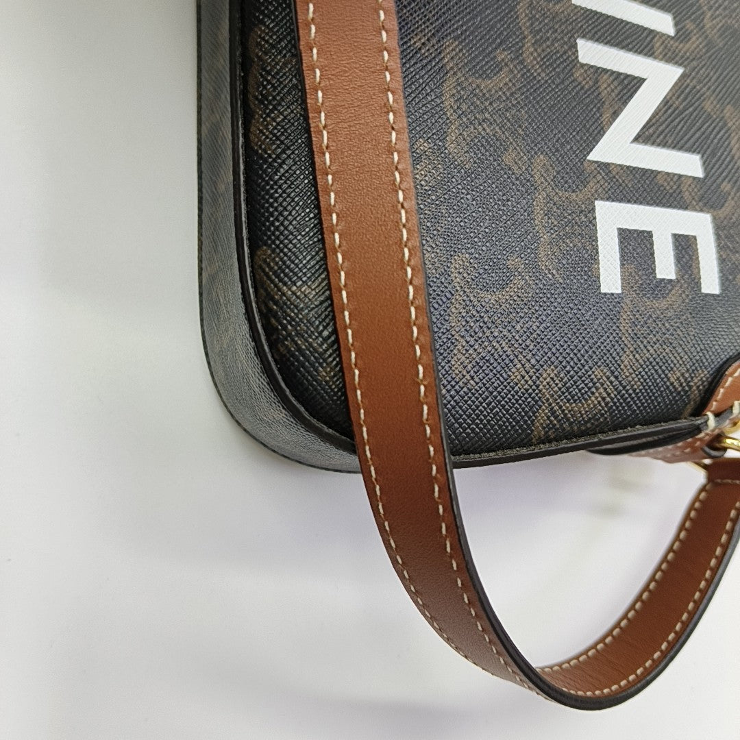 TRIOMPHE CANVAS Small Coated Canvas Black