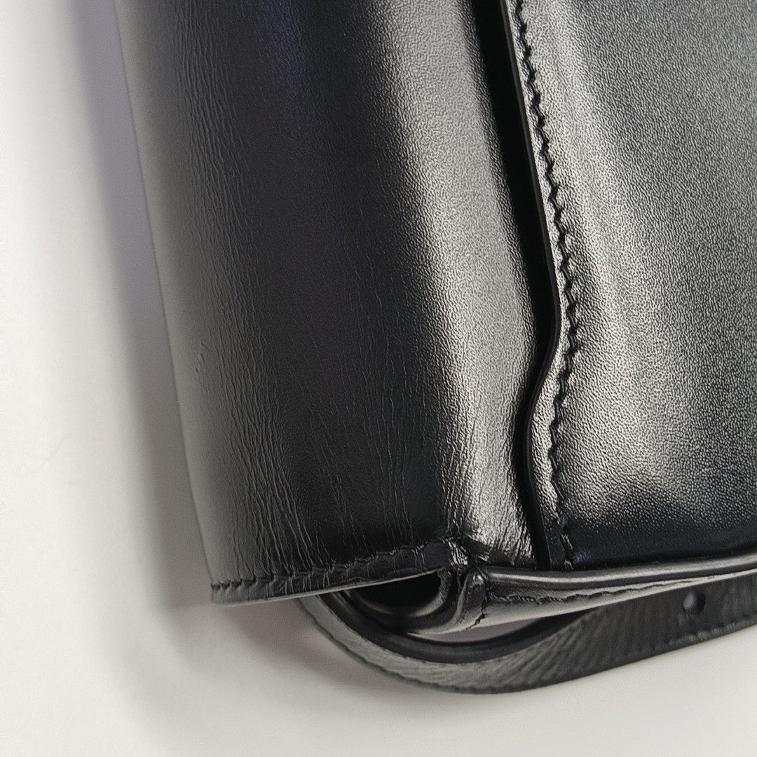 Calfskin Shoulder Bag Black