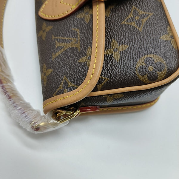 DIANE Nano Monogram Coated Canvas Brown
