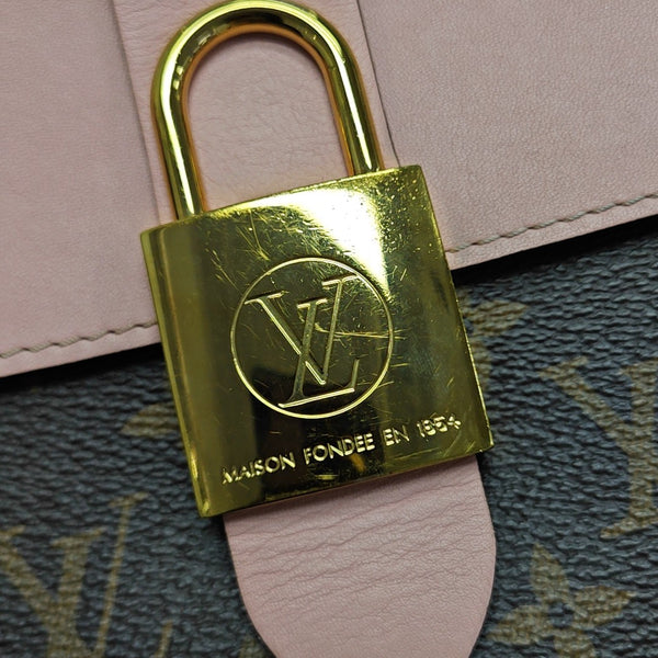 LOCKY BB Monogram Coated Canvas Pink