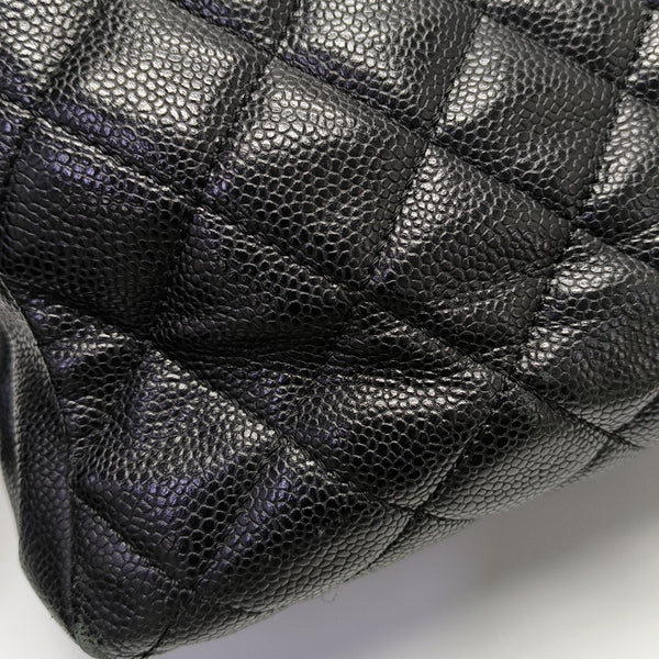 CHANEL GST Extra Large Quilted Grained Calfskin Black