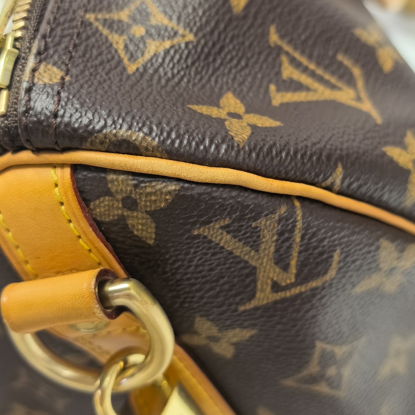 SPEEDY 30 Monogram Coated Canvas Brown