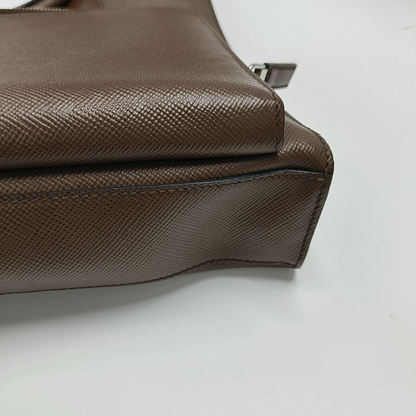 Saffiano Calfskin Tote Bag Brown