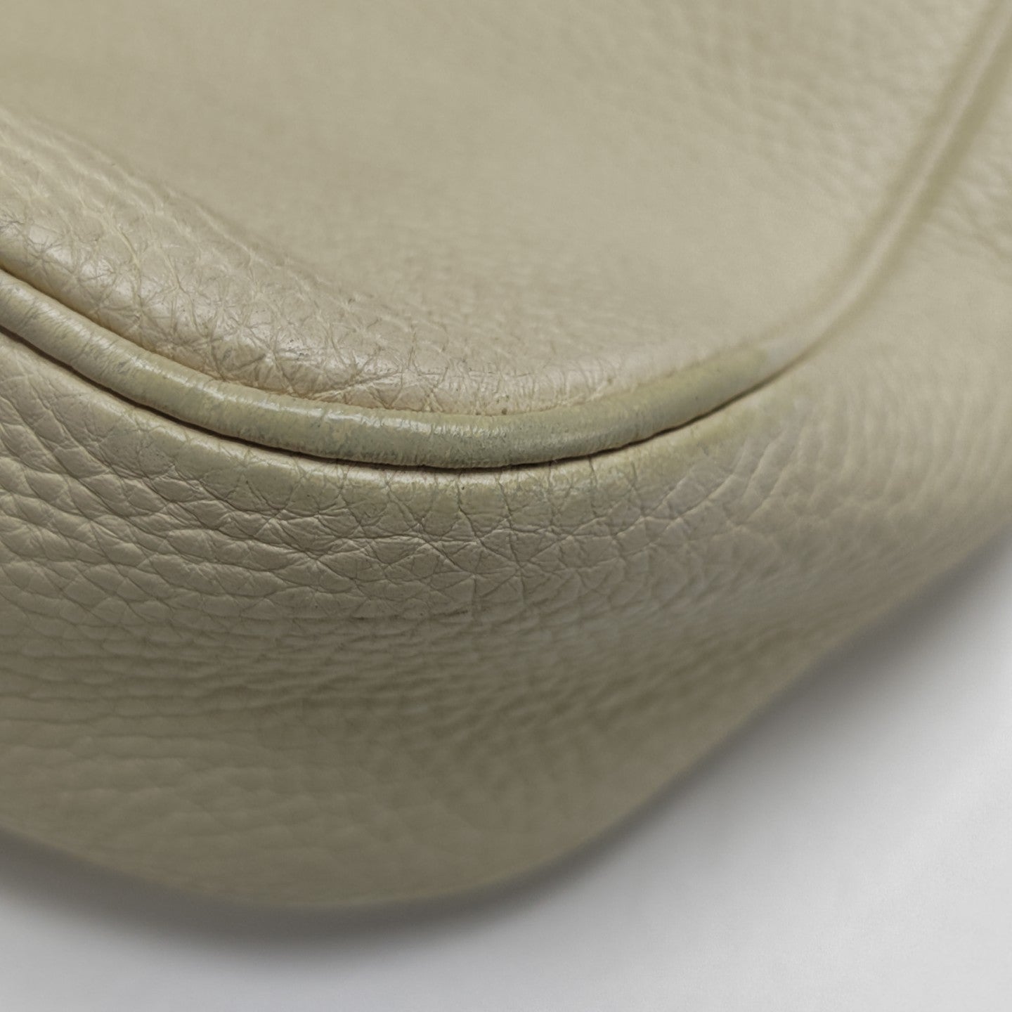 Leather Shoulder Bag White