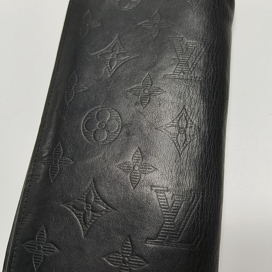 BRAZZA Monogram Calfskin Black Wallet