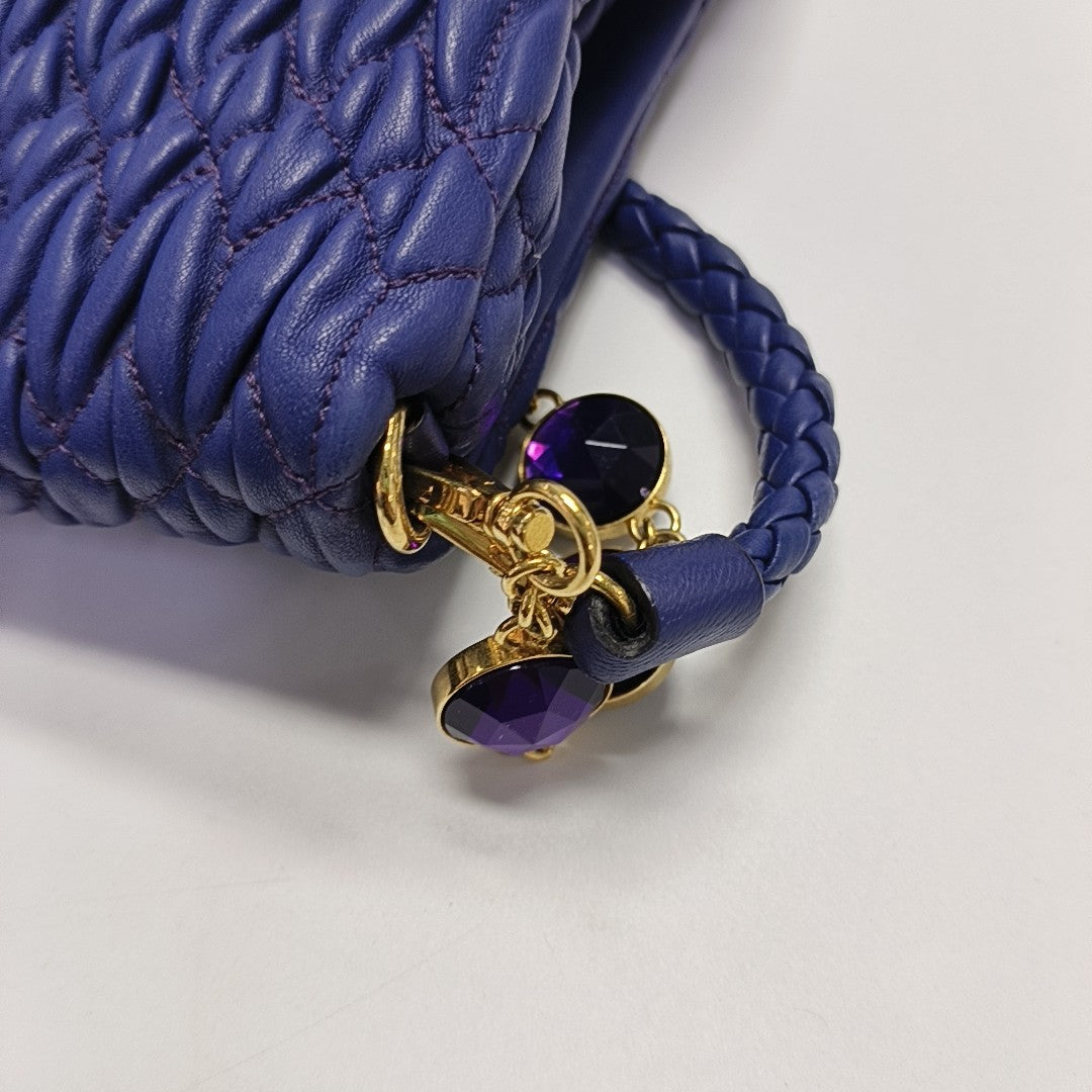 Crystal Quilted Lambskin Purple