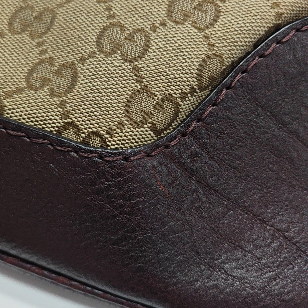 Monogram Canvas Shoulder Bag Beige