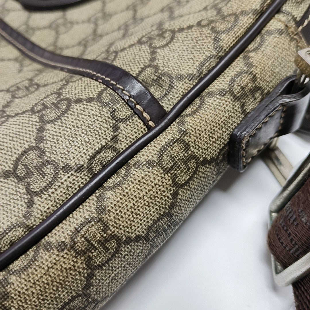 Monogram Coated Canvas Crossbody Bag Beige
