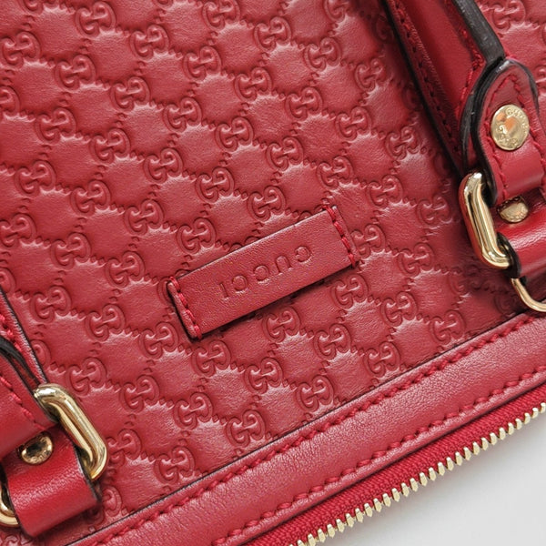 Microguccissima Monogram Calfskin Red