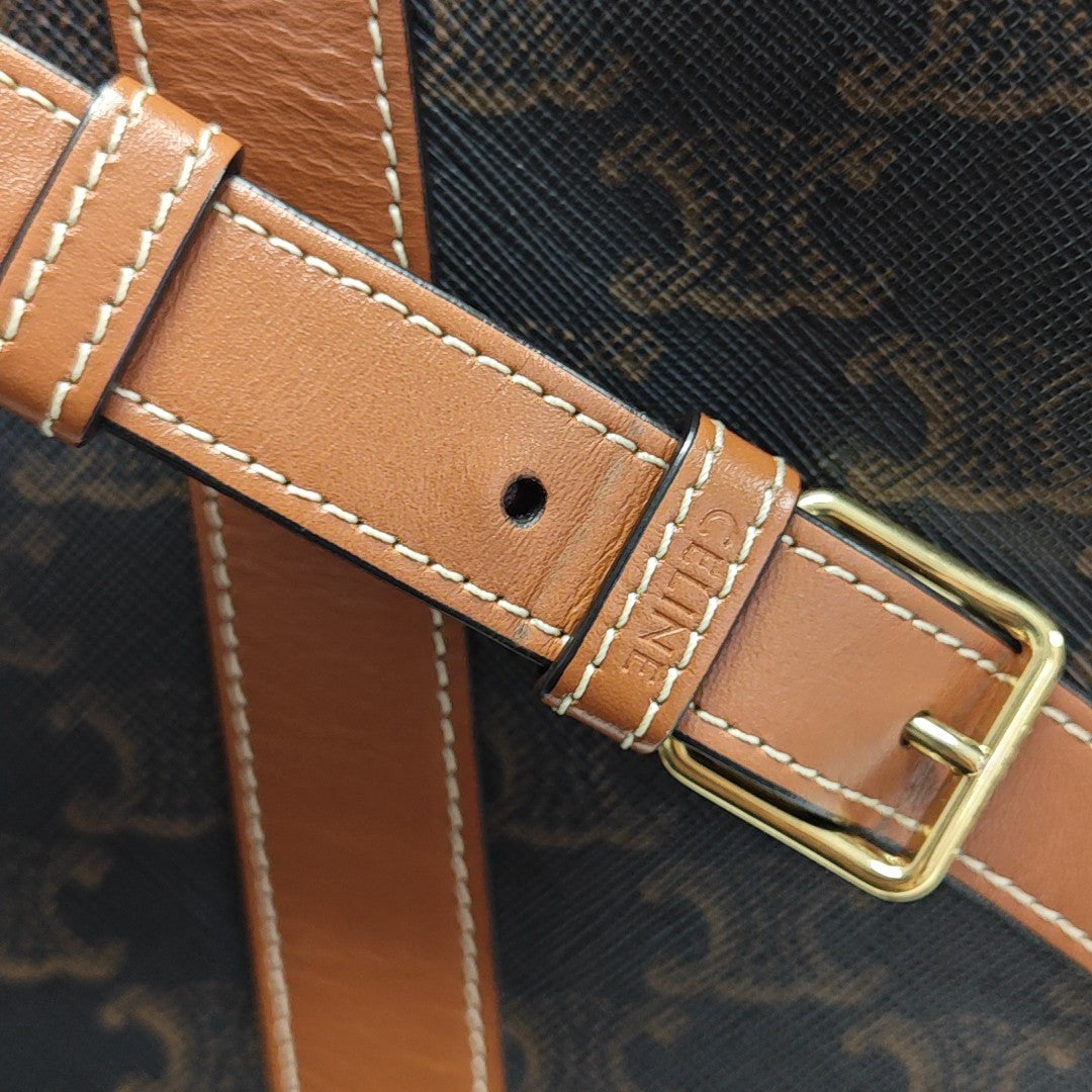 TRIOMPHE CANVAS Medium Coated Canvas Brown