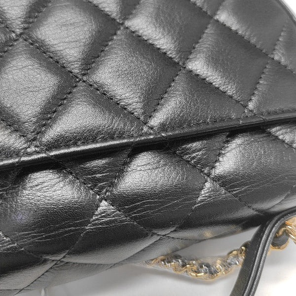 23A HOBO Quilted Calfskin Black