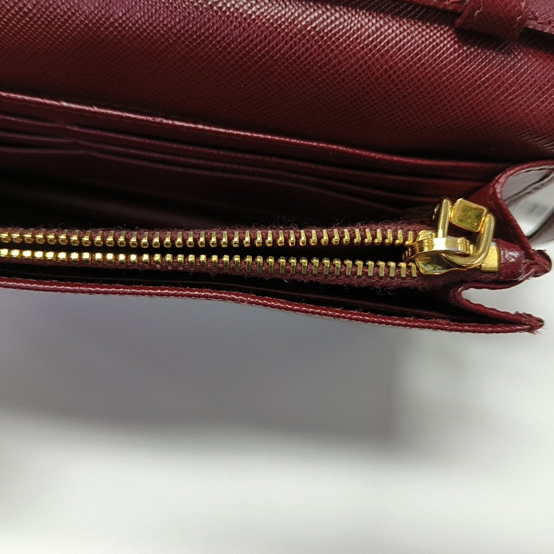 Saffiano Calfskin Shoulder Bag Red