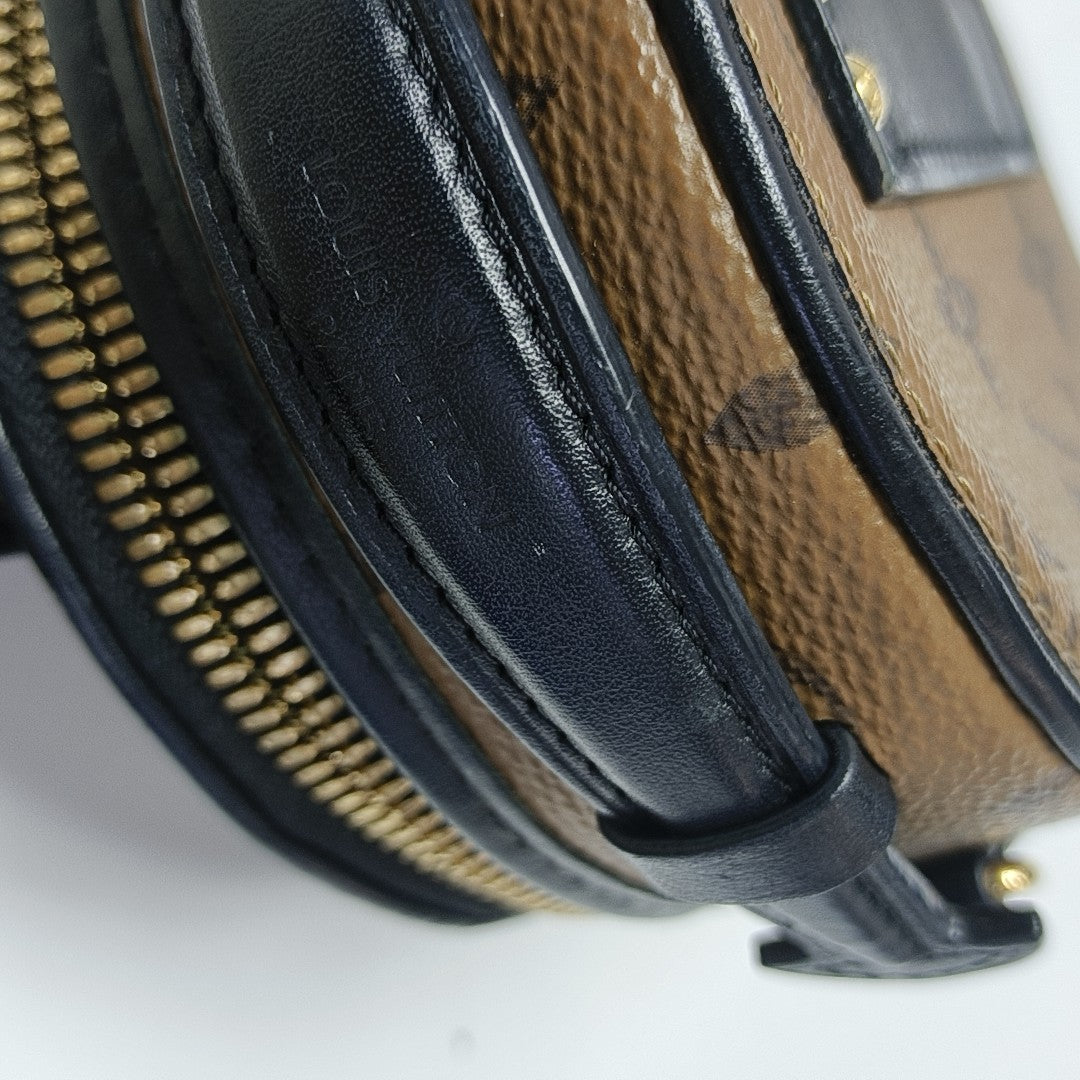BOITE CHAPEAU Mini Monogram Coated Canvas Brown
