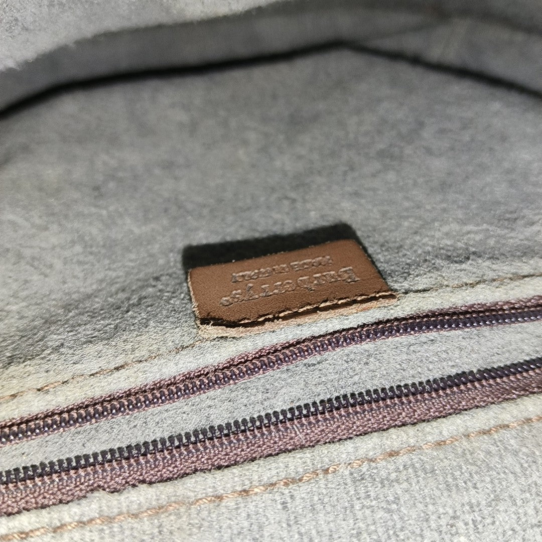 Coated Canvas Shoulder Bag Beige