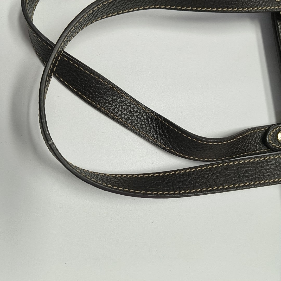 Monogram Coated Canvas Tote Bag Brown