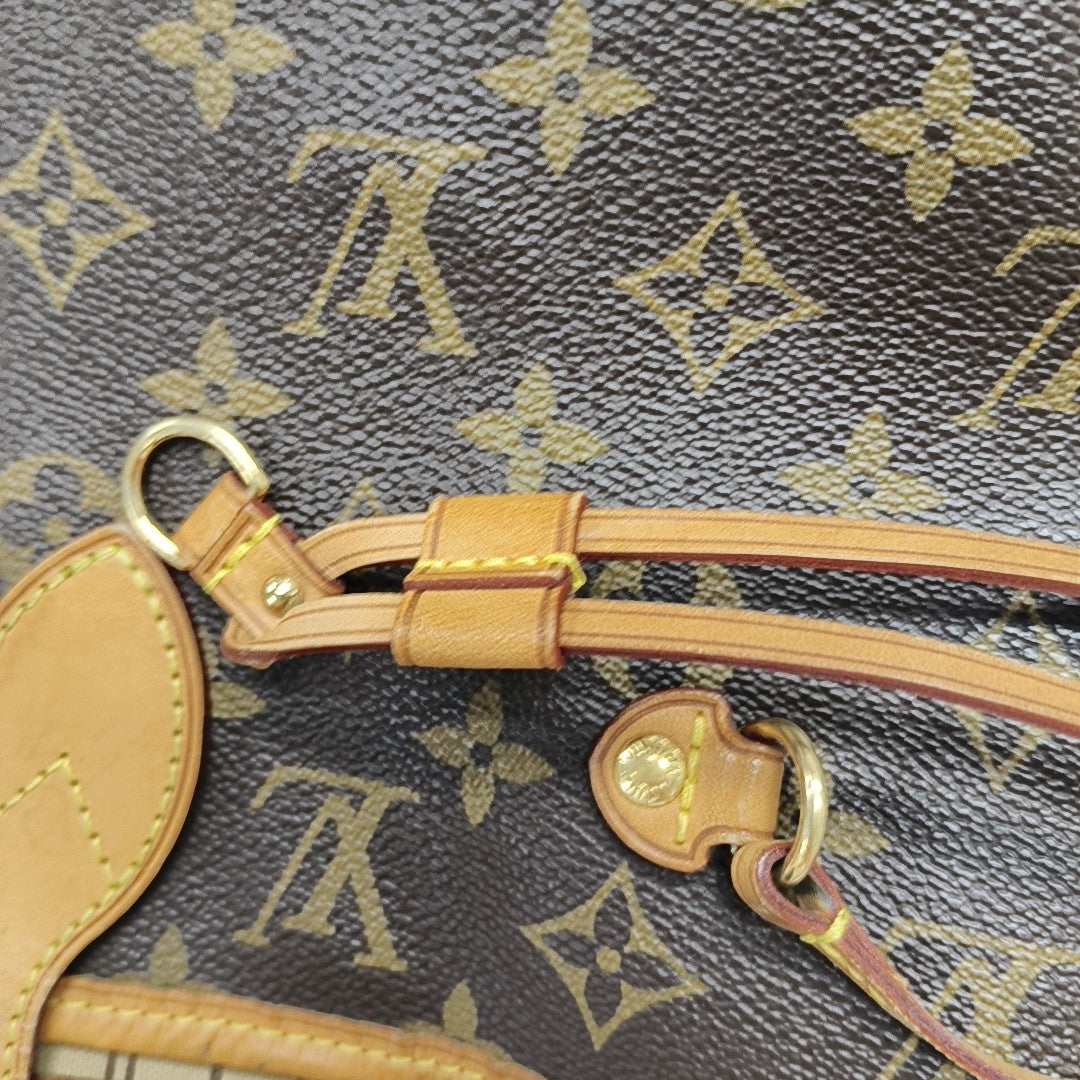 NEVERFULL MM Monogram Coated Canvas Brown