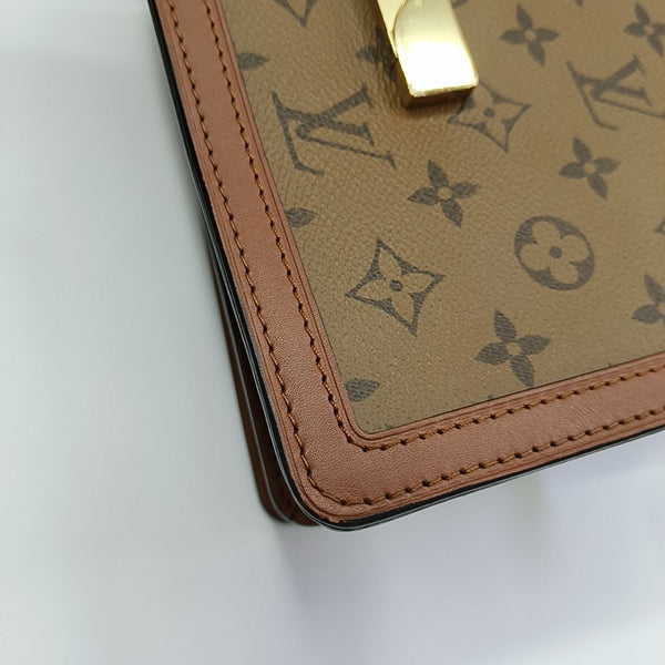 DAUPHINE MM Monogram Coated Canvas Brown