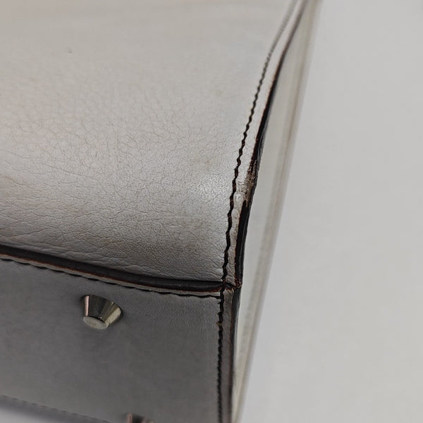 Saddle Medium Calfskin White