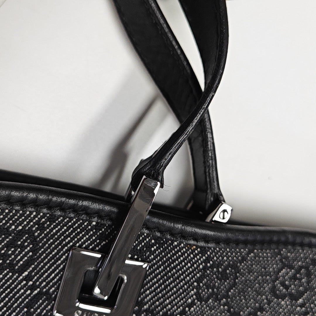 Monogram Canvas Tote Bag Black