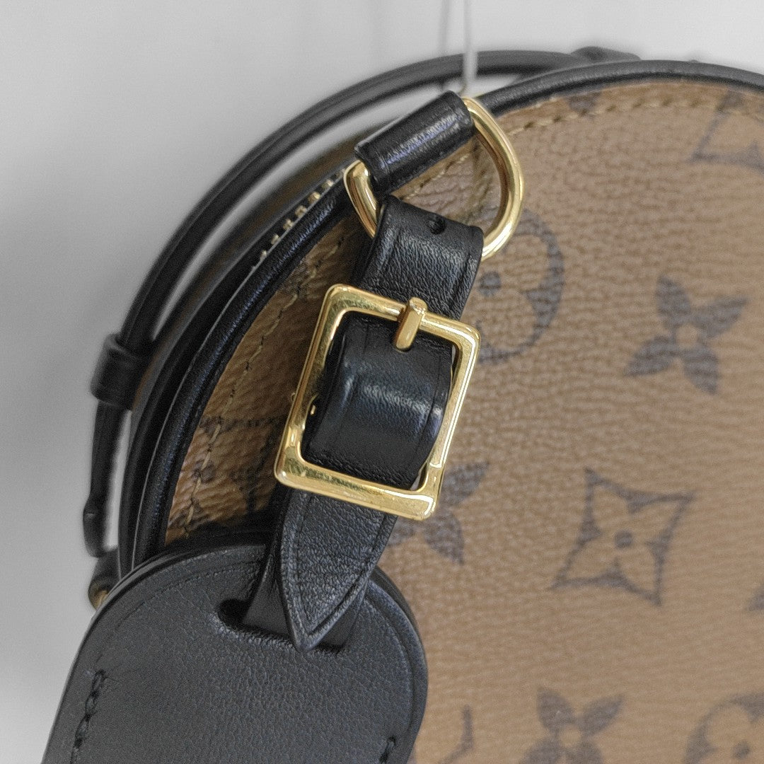 BOITE CHAPEAU Mini Monogram Coated Canvas Brown