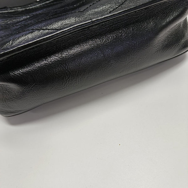 NIKI Small Chevron Calfskin Black
