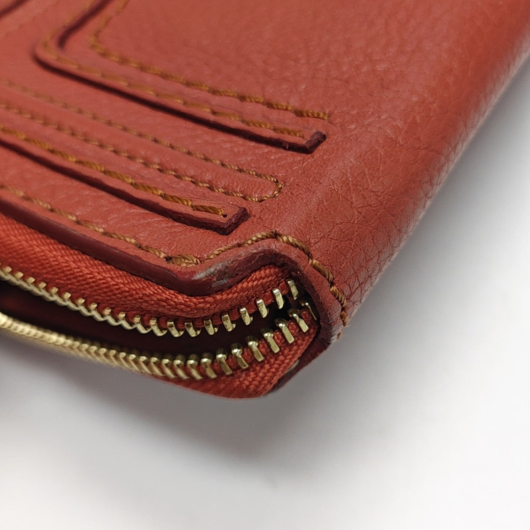 Marcie Calfskin Orange Wallet