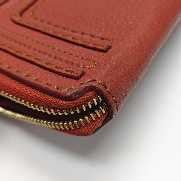 Marcie Calfskin Orange Wallet