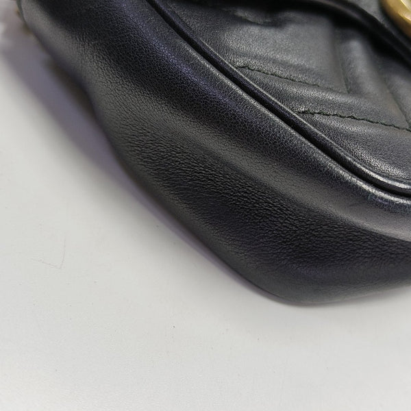 GG Marmont Mini Quilted Calfskin Black