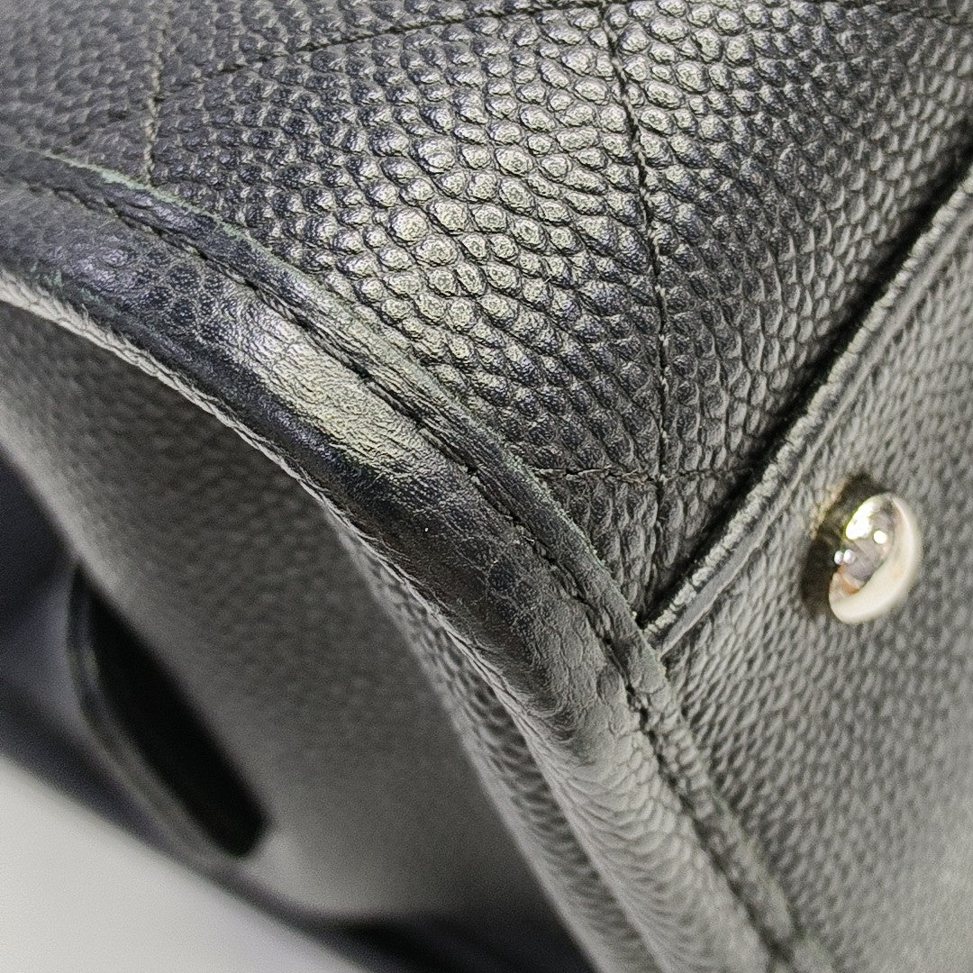 Quilted Grained Calfskin Black