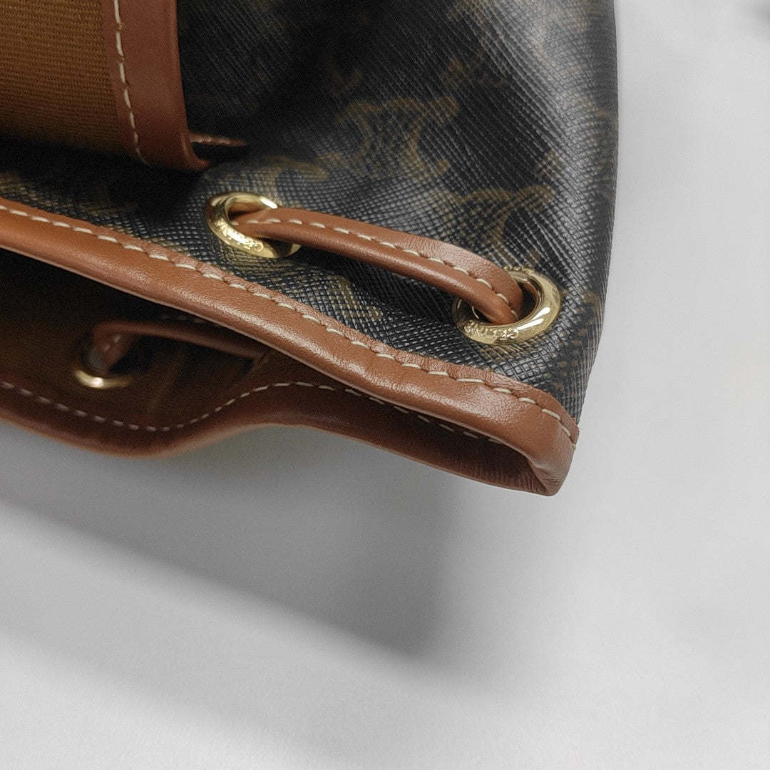 TRIOMPHE Mini Coated Canvas Brown