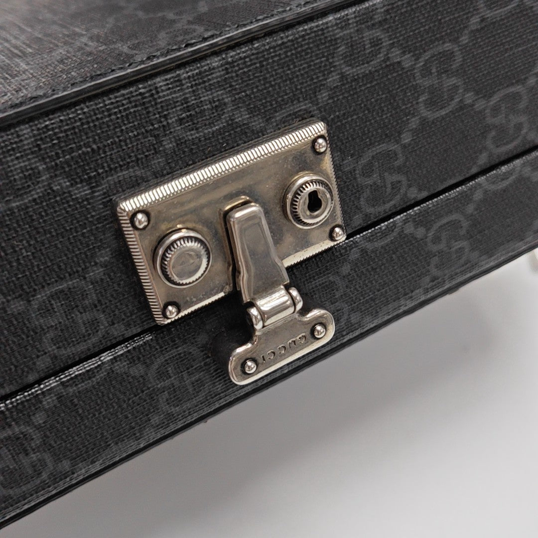 Monogram Coated Canvas Shoulder Bag Black