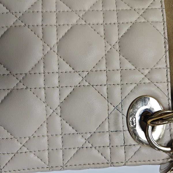 Lady Dior Mini Cannage Lambskin White