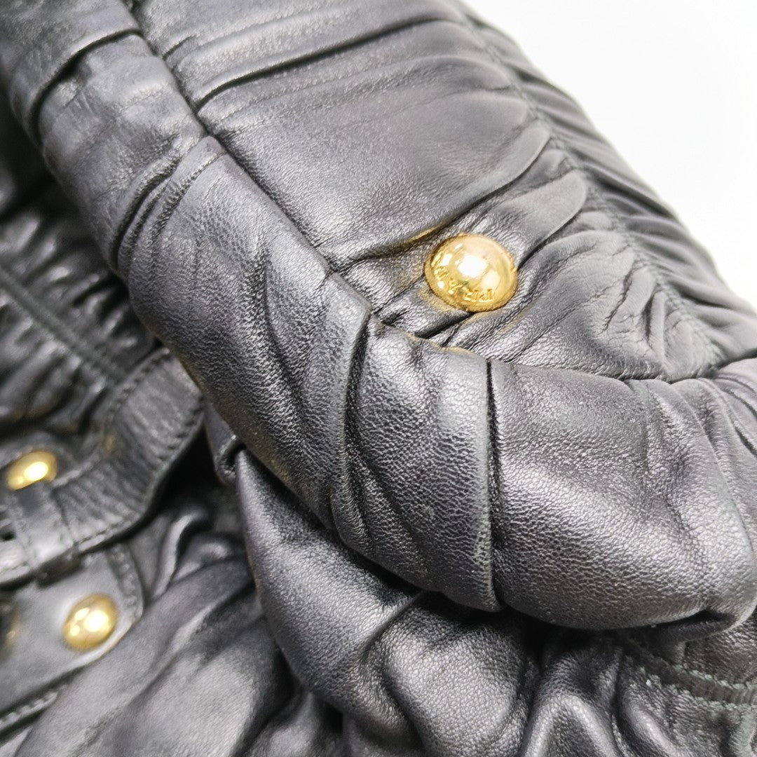 Gaufre Quilted Lambskin Black