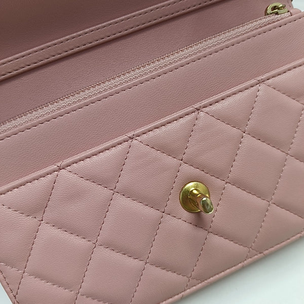 TRENDY CC Quilted Lambskin Pink