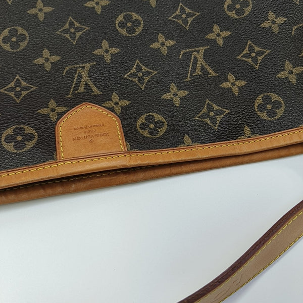 Monogram Coated Canvas Top Handle Bag Brown