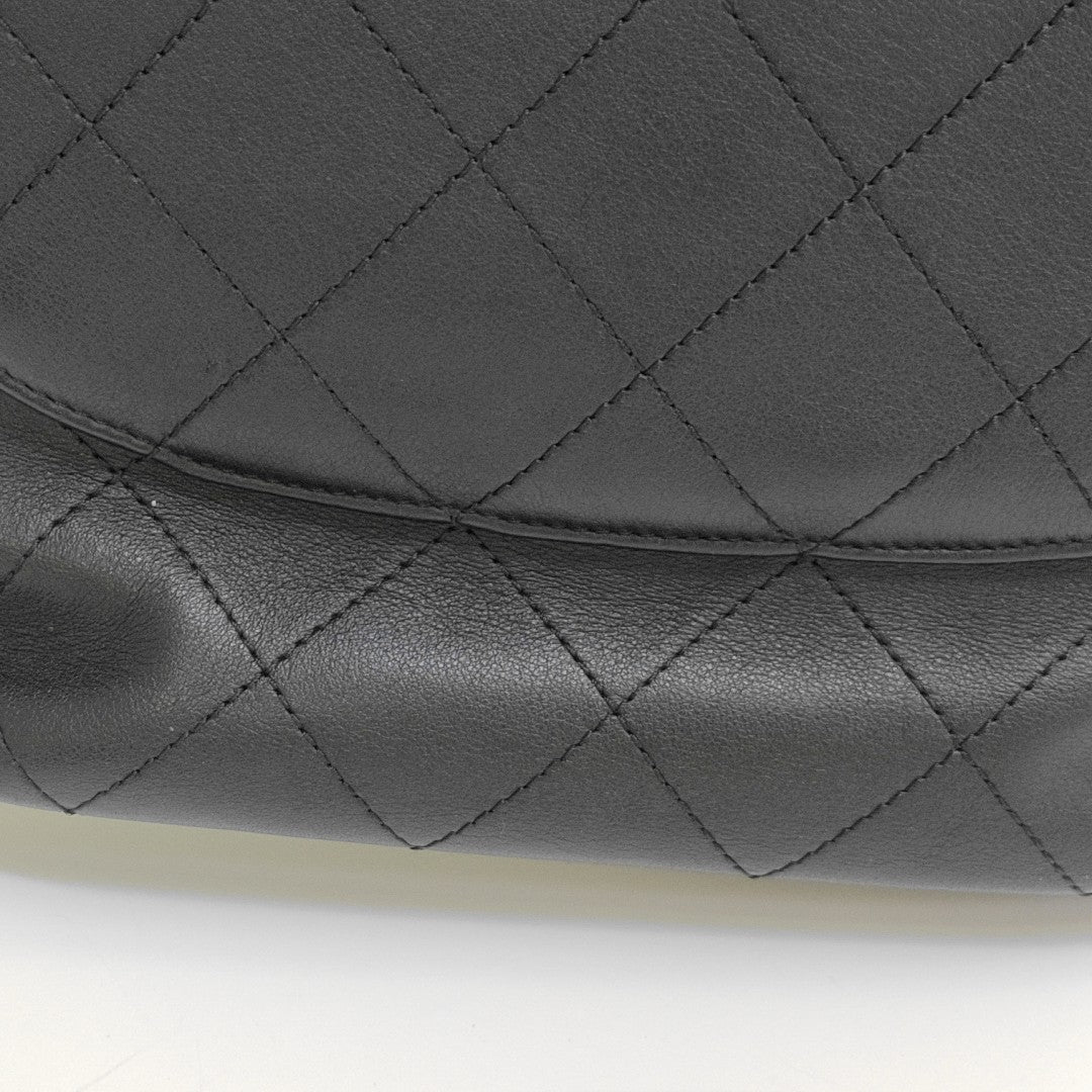 Quilted Calfskin Bucket Bag Black