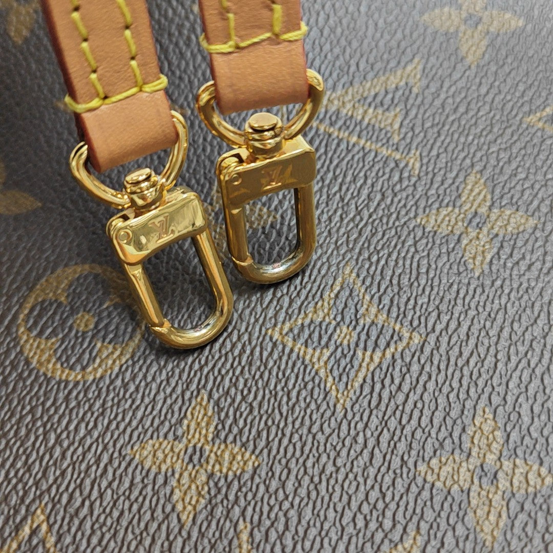 SAC PLAT Mini Monogram Coated Canvas Brown