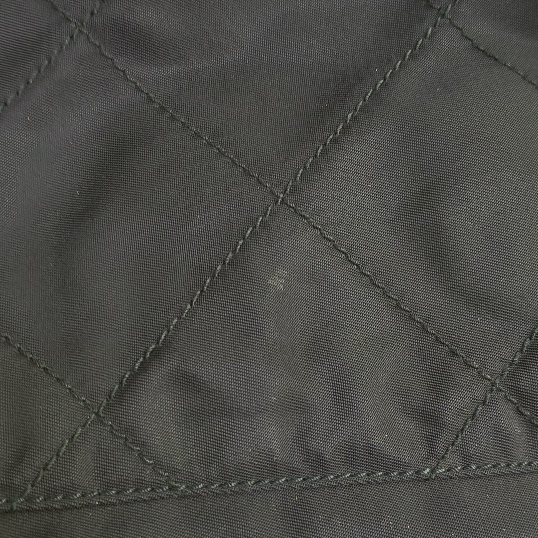 Chain Tote Quilted Nylon Black