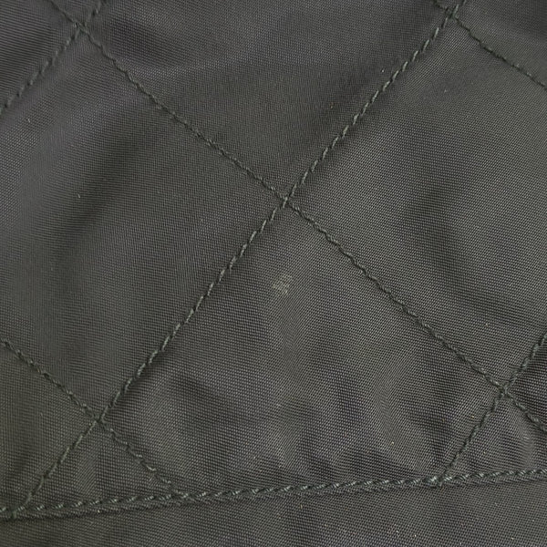 Chain Tote Quilted Nylon Black
