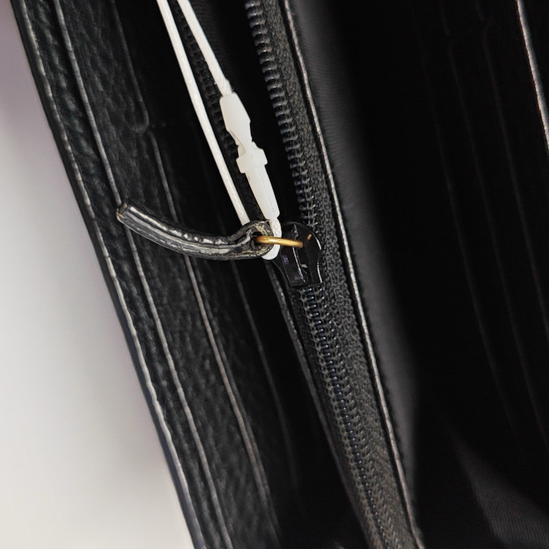GG Marmont Super Mini Calfskin Black Wallet