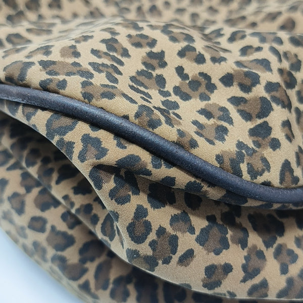 Fabric Top Handle Bag Brown