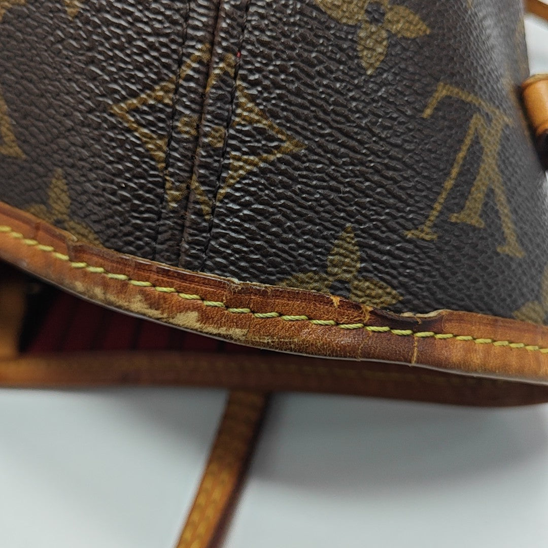 NEVERFULL MM Monogram Coated Canvas Brown