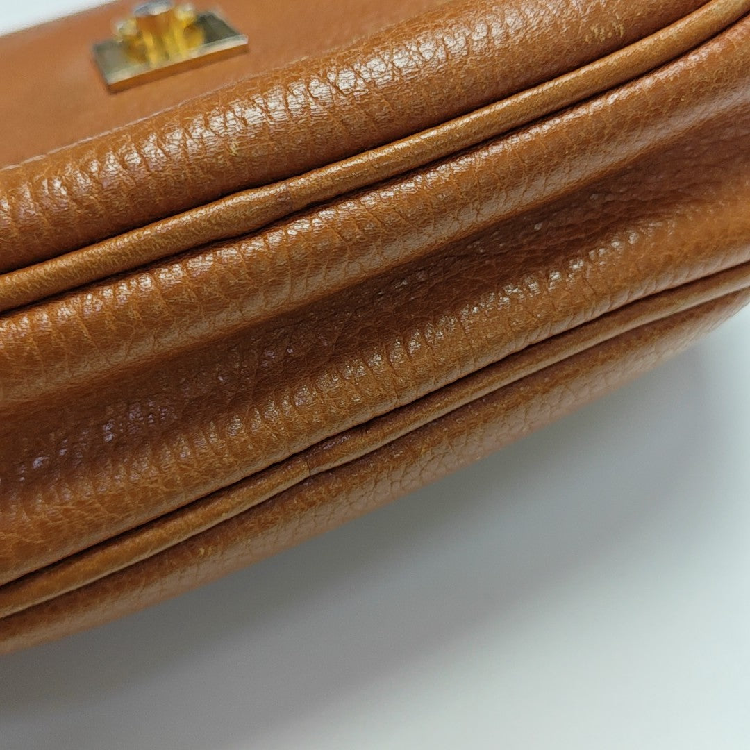 Calfskin Shoulder Bag Brown