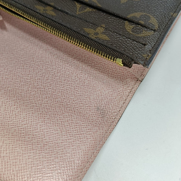 EMILIE Monogram Coated Canvas Brown Wallet